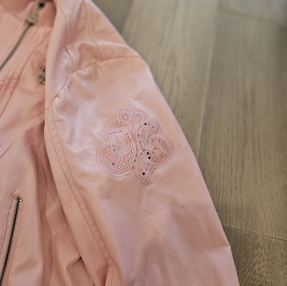 Pink Leather Dereon 1XL Jacket - Picture 10 of 12
